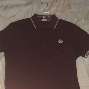 Maroon moncler polo